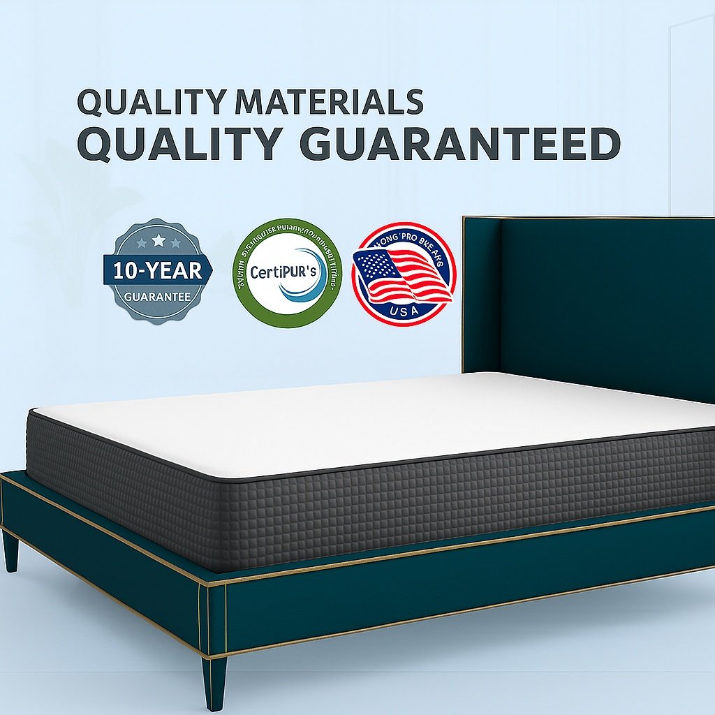 Tropical Lagoon Flippable Two Sided Mattress - 12" Medium Firm/Medium Soft (Copy) image 3