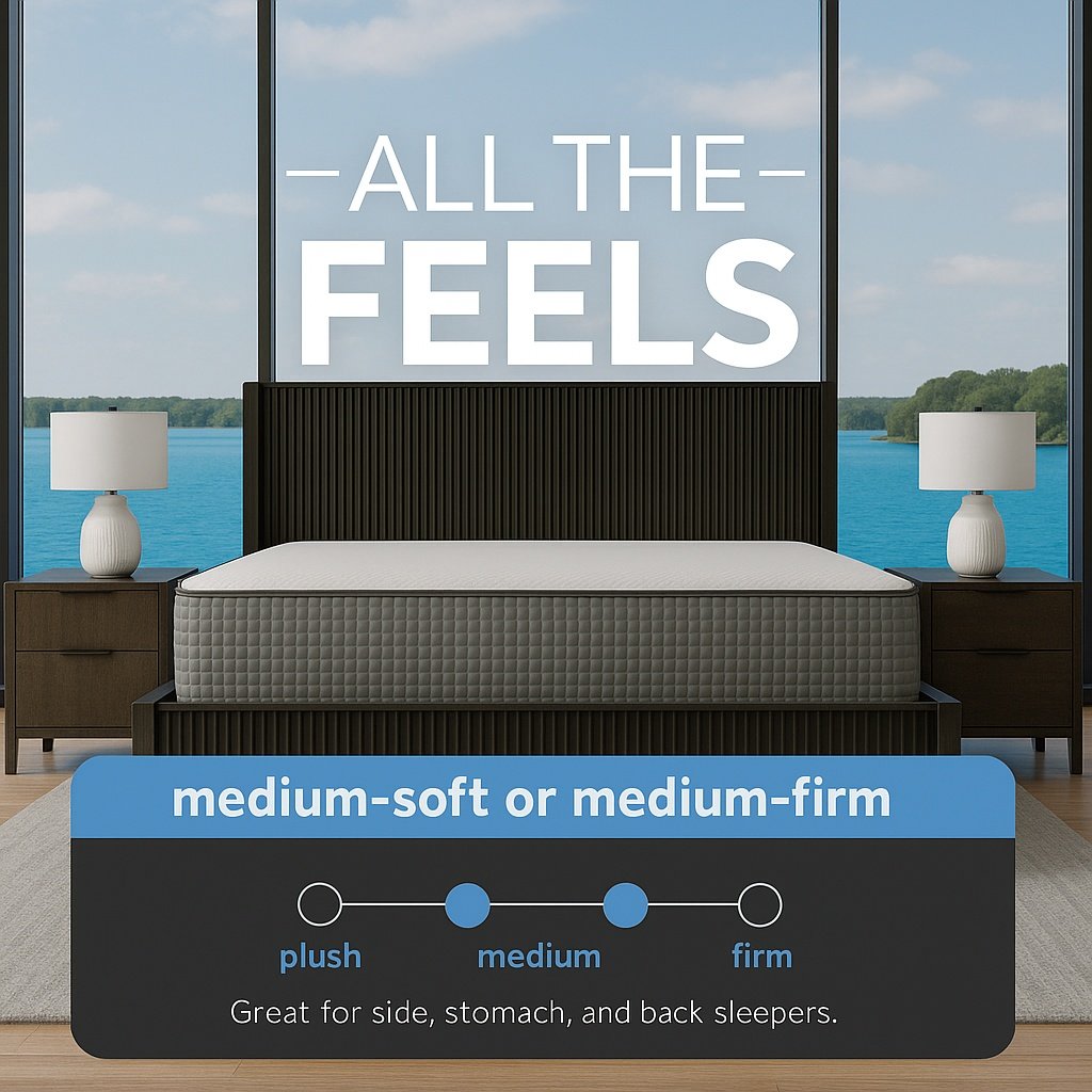 Tropical Lagoon Flippable Two Sided Mattress - 12" Medium Firm/Medium Soft (Copy) image 1