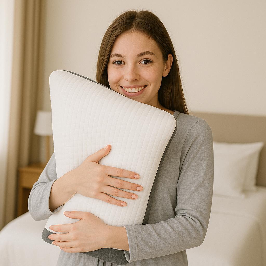 Bamboo Charcoal and Cooling Gel Memory Foam Pillow- 2 Sided Pillow image 4